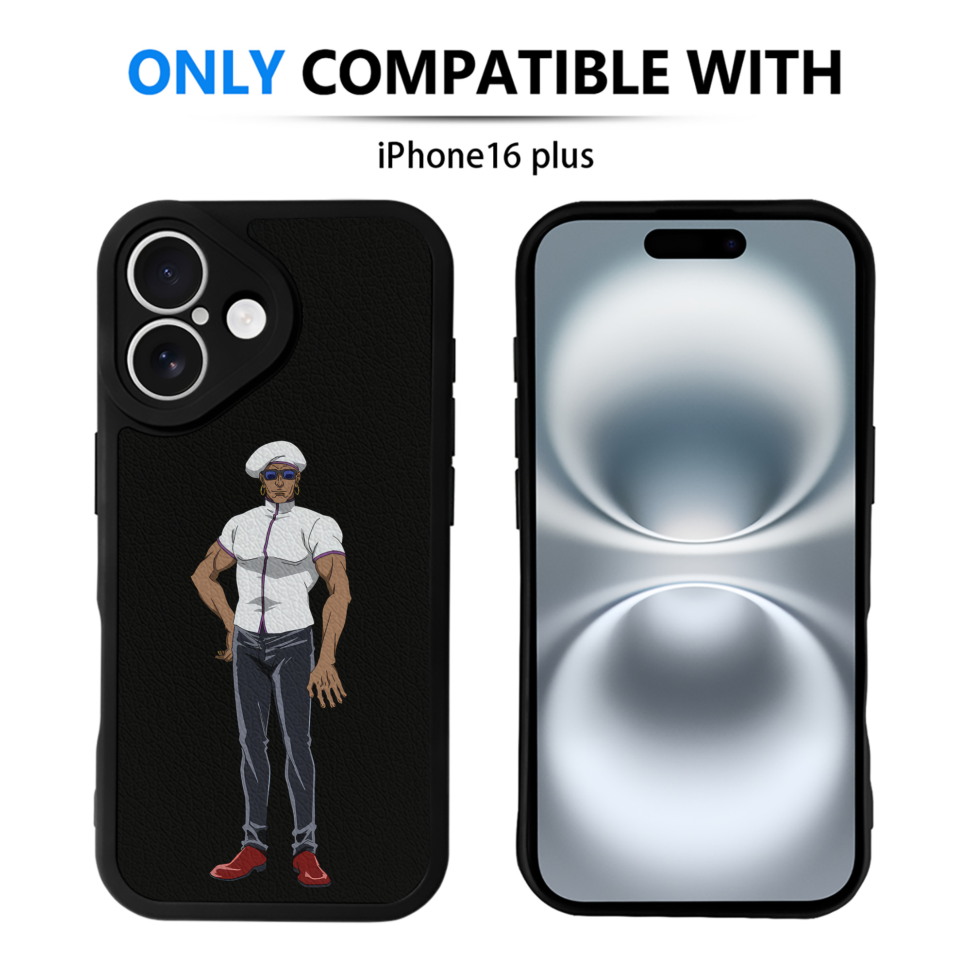 （画像用） 呪術廻戦 Jujutsu Kaisen 【iPhone 16シリーズ対応】シリコンスマホケース（レザー調） 材質：シリコン